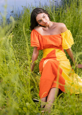 Sunset Whispers Colorblock Dress